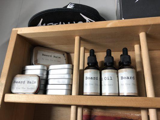 All natural Beard Balm and beard oil by Eve The Barber