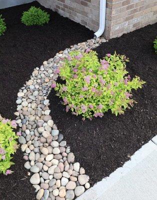 Our premium mulch can be paired with our assortment of rocks to create beauty and function.