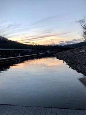 Christmas Day sunset from the marina.