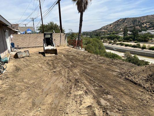 Finished pool backfill in whittier