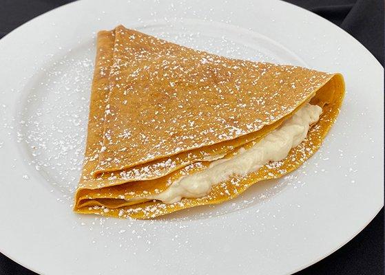 Special Pumpkin Crêpe with homemade Maple Cream Cheese filling.