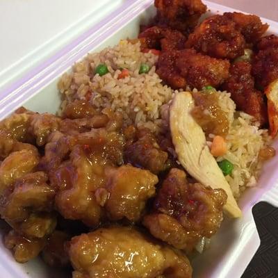 Orange Chicken & spicy chicken combo!