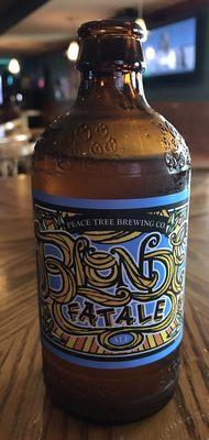 Blonde Fatale ale - local beer from Peace Tree Brewing Company in Knoxville, Iowa