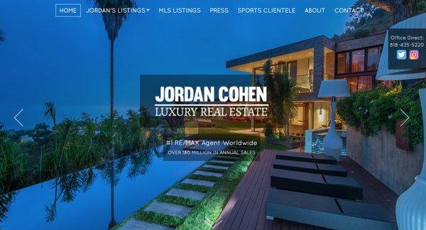 Home page of Jordan Cohen's website, #1 Re/Max Agent Worldwide