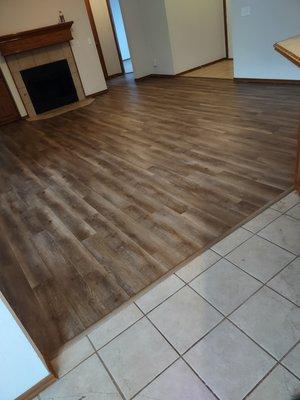 Tile and vinyl flooring installation