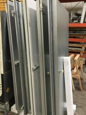 Insulated doors in production.