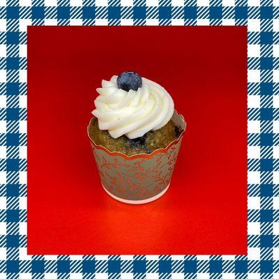 Blueberry zucchini cupcake