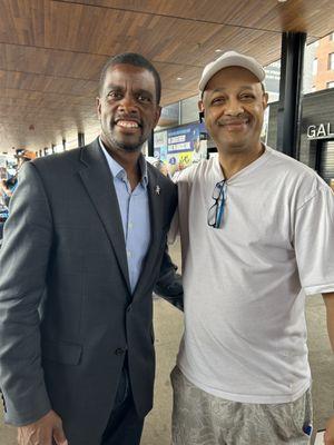 With Mayor Carter at CHS Field, at MACV'S Summer Salute for our homeless Vets!