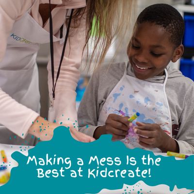 Making a Mess is the BEST at Kidcreate! Let us bring the fun to you with our mobile studio.