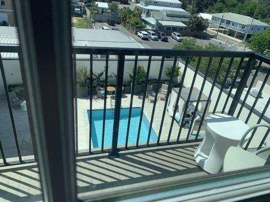 View of the pool from the room