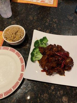 General Tso's Chicken and Fried Rice