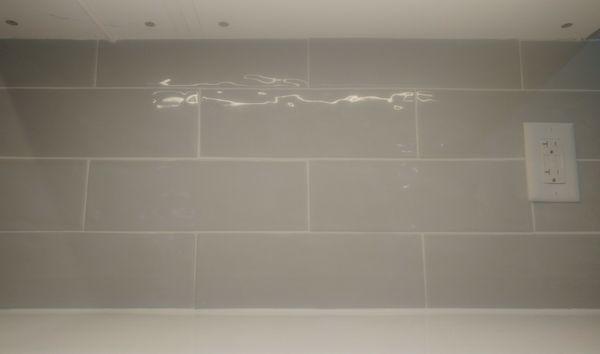 Tile backsplash installed by peterson painting