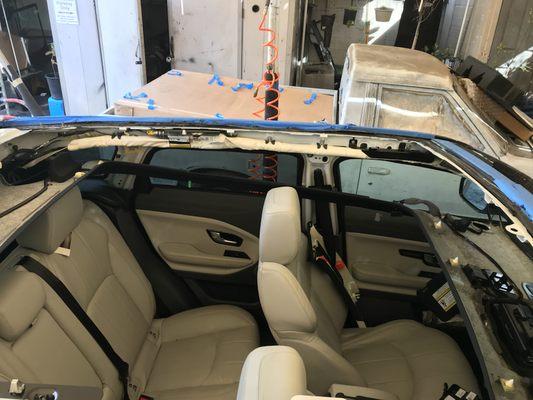 2016 Range Rover Evoque glass roof replacement