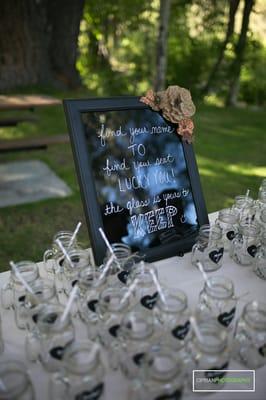 She set up the favor table so beautifully!