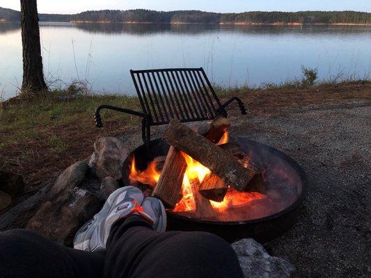 Overlooking the lake