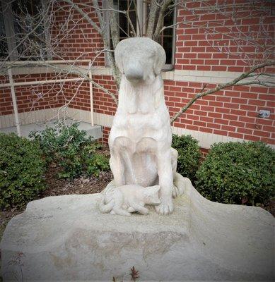 Dog and Cat by Karl Schiefer (2005) located at the Bloomington Animal Shelter