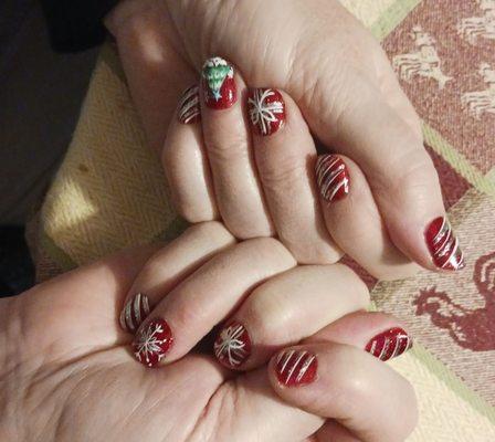 My Christmas nails...