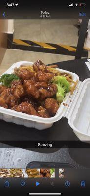 H11. General Tso's Chicken House Special with 35. Roast Pork Lo Mein