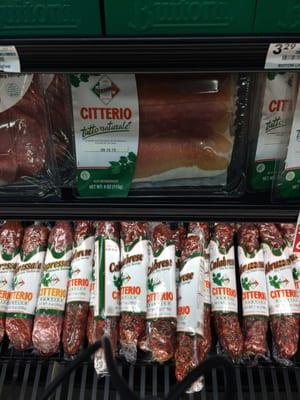 No prosciutto at the meat counter, but pre-packackaged 4 oz packages in sliced meats. ($$)