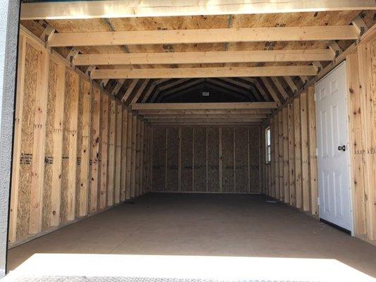 Interior Photo of a Lofted Garage 12x24