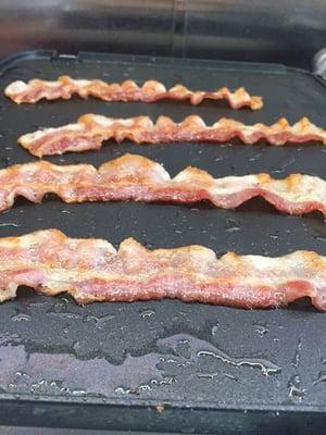 Bacon made fresh to order any time of the day