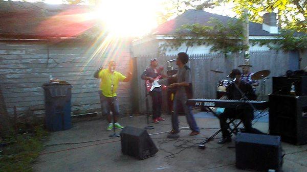 The phase One Band Live playing a backyard venue