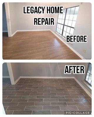 From lvt to tile