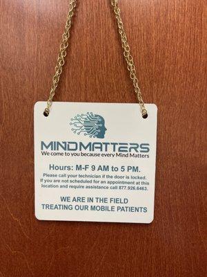 Mind Matters Entrance