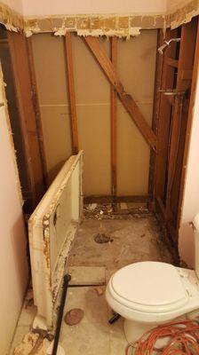 Out dated shower unit in need of repairs