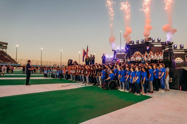 Singing at NASCAR Championship