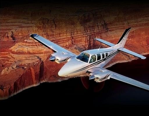 Charter a Baron with seating for up to 4 passengers to Sedona or the Grand Canyon for a private tour and dinner.