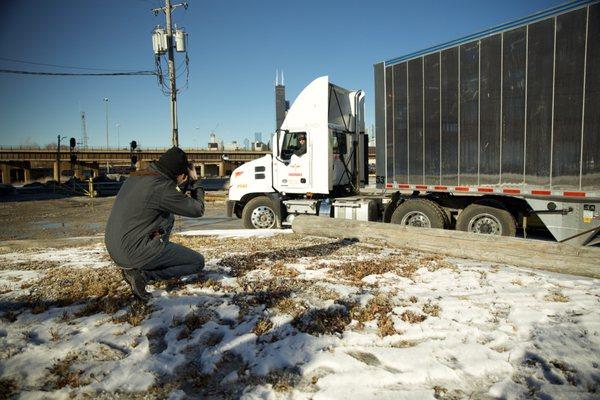 Capturing photos for a trucking companies new website.