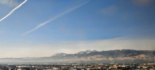 Snow capped mountains