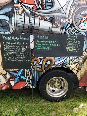 The lobster guy food truck menu