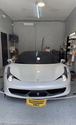 After Ferrari 458 Italia 2015 front windshield 35%