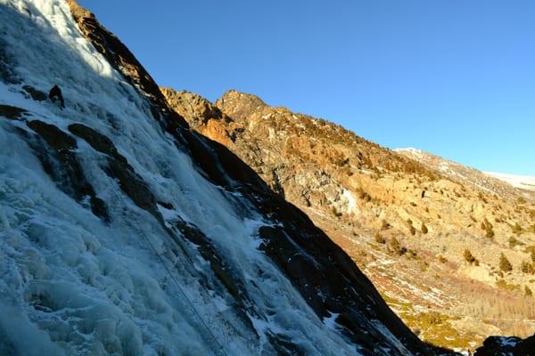 climbing with view