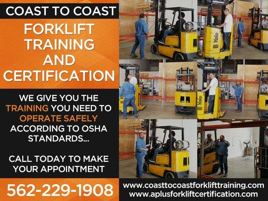 Come get forklift certified today! same day certification and free job referrals given upon completion!