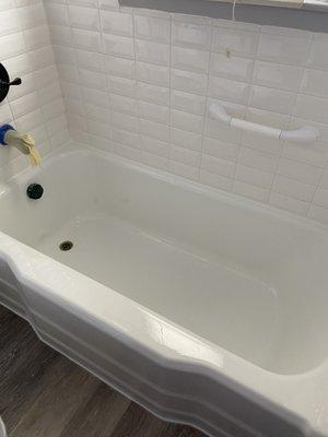 Refinished tub.