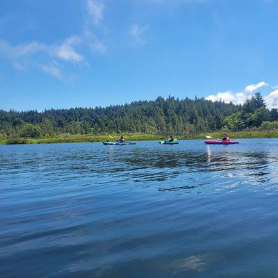 Beaver Creek, Oregon. Rented kayaks for our whole family.