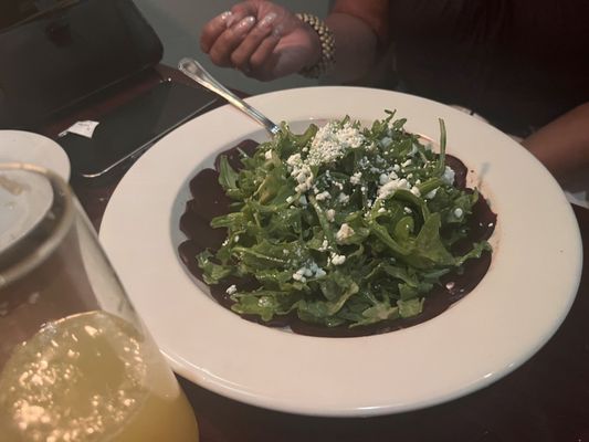 Beet salad was flavorful and well dressed. This was the regular size and could be shared or large entree.