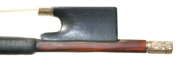 James Tubbs, violin bow, chased gold mountings