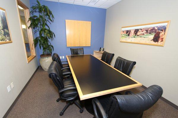 Our conference rooms offer a variety of shapes and sizes. Members can even see availability and book online in real-time!