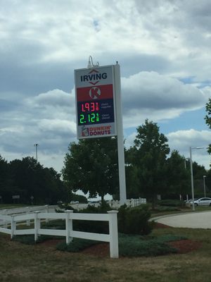 Irving - Circle K of Hooksett -- 6 Bell Avenue, Junction of Hooksett Road & West Alice Avenue, Hooksett          Sign