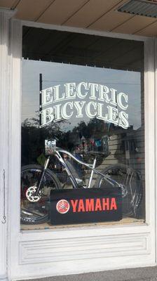 One of the few dealers in the state for Yamaha Power Assist bikes. In the window is the YDX Torc