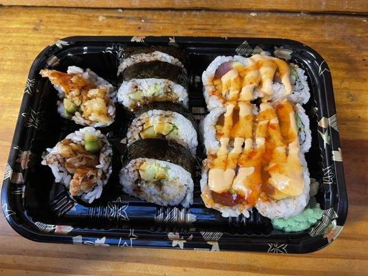 Hawaiian and Shrimp Tempura rolls