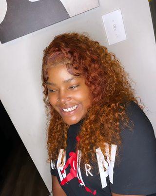 Lace frontal and color install