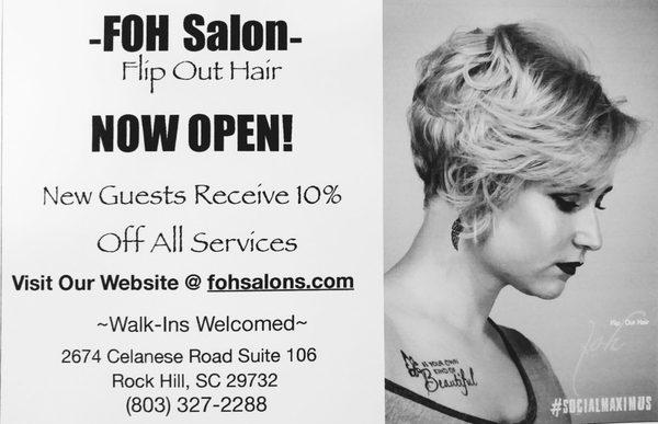 Now Open! Accepting Walk-ins #ondemand #skilledstylist