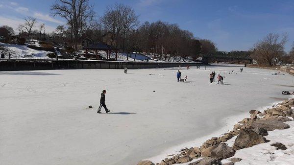 Ice skating on the Canal, Pittsford NY