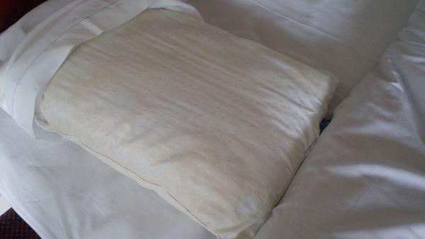 Yellow stains on the pillows