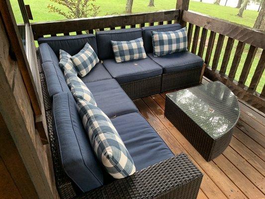 Couch on back porch